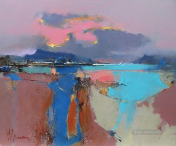 Landscapes Painting - Plockton Loch Carron abstract seascape